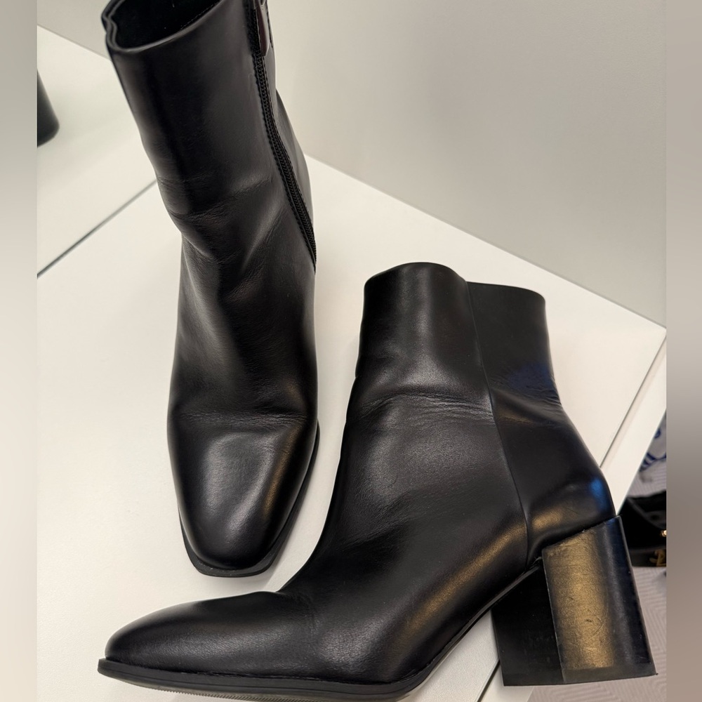 Nordstrom Black Leather Boots 7.5